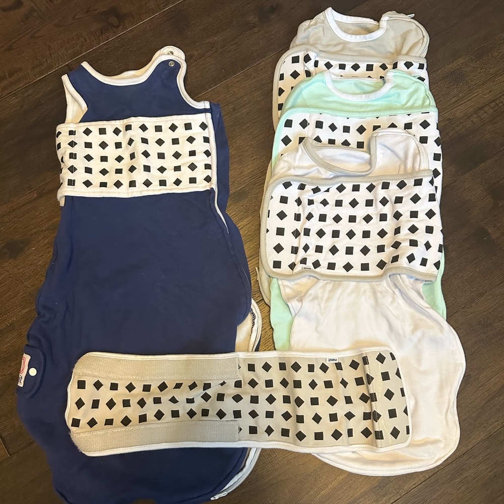 Nanit bundle -swaddles, sleep sack and band